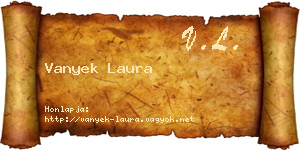 Vanyek Laura névjegykártya